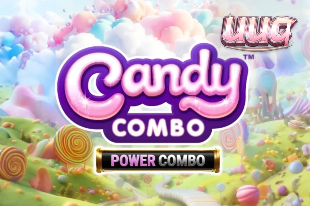 Interface colorida e temática de doces do slot Candy Combo Power Combo King Millions